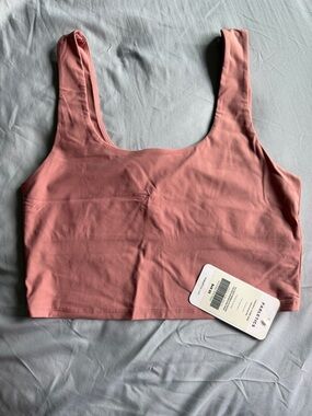 Fabletics Tank Top in Dusty Rose Pink Built-in Bra
